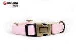 Kolida Canvas Adjustable Dog Collar Traction Rope Pink / Brown / Blue / Grey