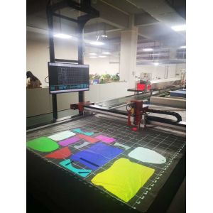 3.5KW GM2518DK5 CNC Digital Fabric Cloth Paper Pattern Cutter Cutting Thickness