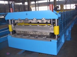 China Galvanized Steel Double Deck Roll Forming Machine For Wall Panel 0.3-0.8mm on sale