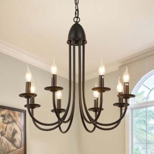 China American Chandelier Iron Art E14 Candle Living Room Lamp Simple Restaurant Lamp(WH-CI-151) on sale