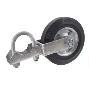 China Black Metal Caster Tire Wheel for Universal Mount Gate in Fencing and Trellis Gates on sale