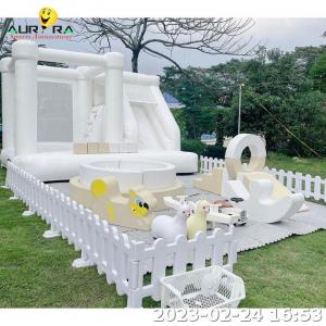  White Soft Play Equipment Set Play Yard Fence Pe Outdoor Kids Customized Manufactures