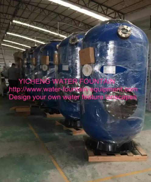 Fiberglass Depth Swimming Pool Sand Filters Side Mount Type Connect To Butterfly Valves