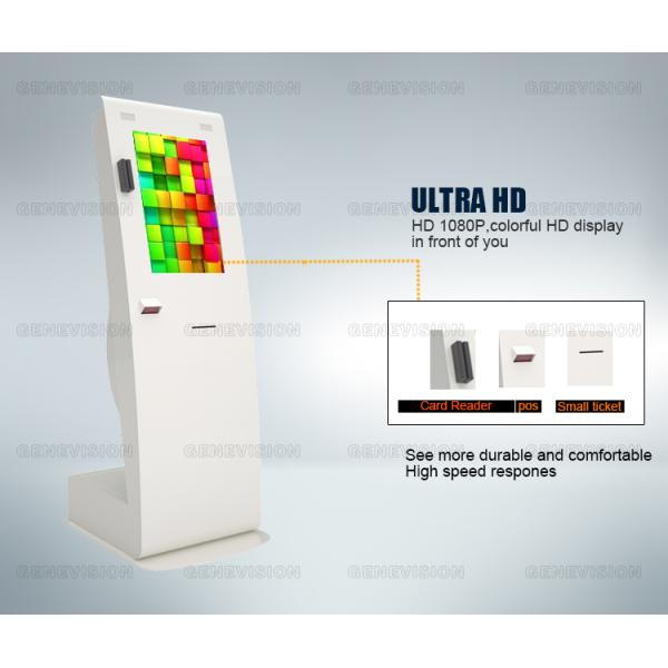 Retail Information Touch Screen Kiosk 22” Portrait Card Swipe Printer Scanner Windows 10 OS