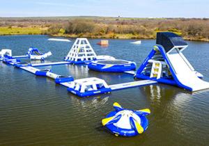 China Wake Island Inflatable Water Park Durable Blue Inflatable Aqua Park For Sea on sale