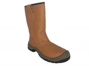 Tan Polo Waterproof Leather Winter Boots , Water Repellent High Cut Work Boots