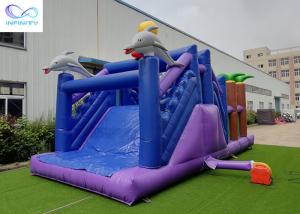  4 in 1 kids outdoor pvc tarpaulin material inflable bouncer Inflatable forest slide Manufactures