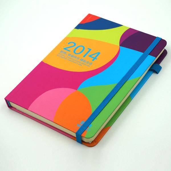 Custom Diary Hardback NoteBook Printing matt lamination With Elastic Closure