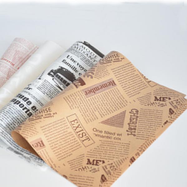Single Side Burger Printed Greaseproof Paper 18x18cm 22x22cm