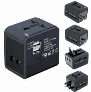  5V 1A / 5V 2.1A Portable Universal Travel Adapter Black AC Wall Mount Manufactures