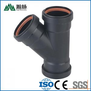 China Flexible Socket HDPE Irrigation Pipe Fittings Oblique 45 Degree Tee Pipe Fitting on sale