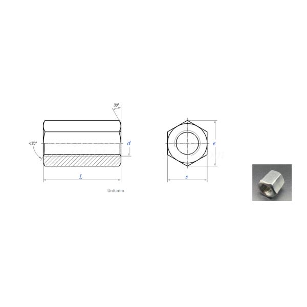 100% Inspection Hex Head Nut Performance with DIN/ISO Thread Type and Control