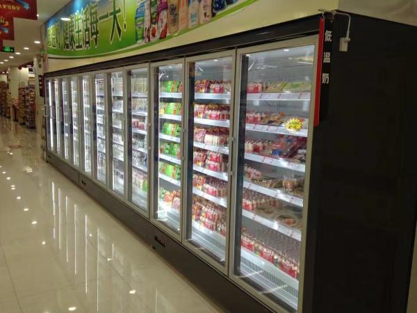 Quality 5Door Supermarket Freezer Display White Color Supermarket Frozen Showcase for sale