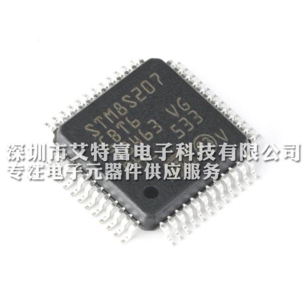 24 MHz CPU STM8S207CBT6 MCU Chips , Integrated EEPROM 8 - Bit Microcontroller