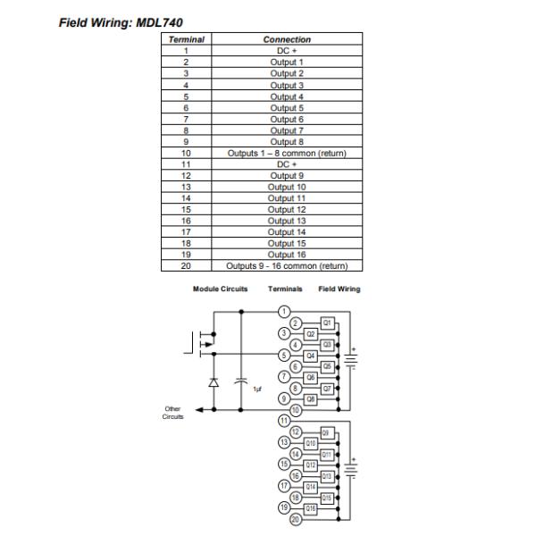 GE IC694MDL740 OUTPUT MODULE 12/24 VDC 0.5 AMPS 16 POINTS POSITIVE LOGIC EMERSON GE PLC PARTS