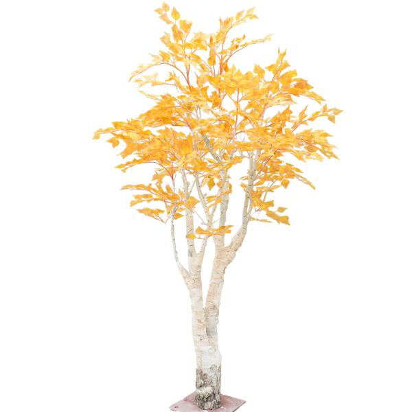 20m Artificial Foliage Tree Birch Autumn Vibe Romance No Pest No Light Floor Plants