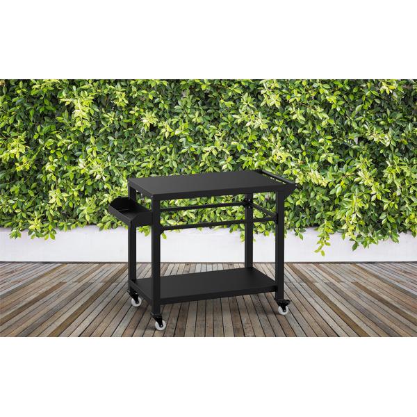 Multifunction Metal Plant Fiber Kitchen Cart Island for Outdoor Grill and Food Prep