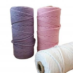 China Bulk Pure Cotton Macrame Rope High Strength Braided Rope for Customer Requirements on sale