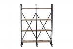 High End Home Office Bookcase , Open Bookcase Shelving Solid Wood Decoration
