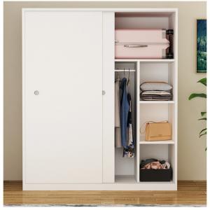  Compact Bedroom Wood Panel Furniture Sliding Door Wardrobe Closet Extendable Manufactures