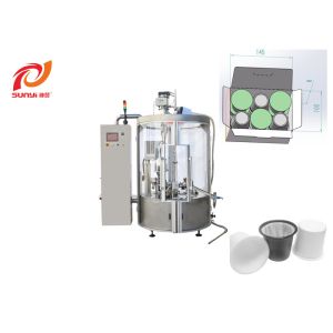 China Rotary biodegradable K Cup pod Coffee Capsule 60pcs/Min Filler Sealer Packing Machine on sale