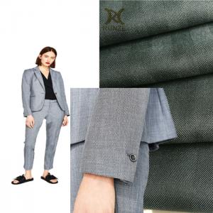 Medium Weight Black Yarn Woven Herringbone Fabric for Formal Causal Blazers 100D*100D