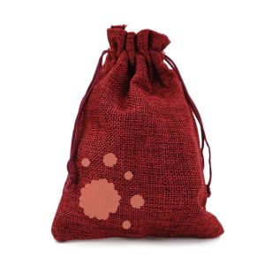  Custom Printed 10x15cm Drawstring Jewelry Beads Jute Bag Manufactures