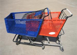  5 Inch Wheel Plastic Shopping Trolley Convenient Reusable 120kg Capacity Manufactures