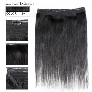 cheap and high quality 100% Brazilian Real Remy Human Halo hair extension Manufactures