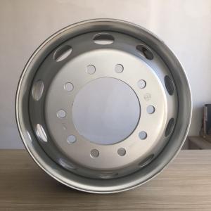 China Truck Vacuum Steel Rims 8.25*22.5 With 11R22.5 Tires Load Car Truck With Wheels Trailer Steel Rims on sale