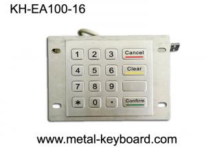 USB Port Industrial SS Metal Keypad / stainless steel keypad 16 Flat Key