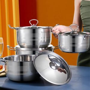 China Quality 8 Pieces Stainless Steel 410 Non Stick Pan Cookware Sets Kitchemware Pot on sale