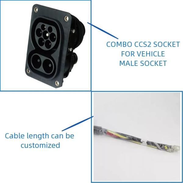 DC 200A 300A CCS2 Electric Vehicle Charging CCS2 EV Socket Fast Charger Connector