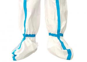 China Disposable Medical Protective Shoe Cover Non Woven Elastic Drawstring Foot Cover on sale