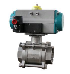 China Ball valve with pneumatic rotary actuators double acting and spring return on sale