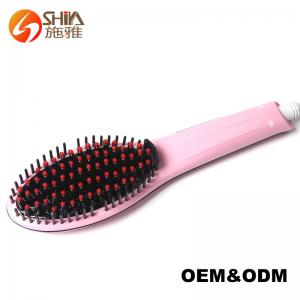 China Hot Sale Digital LCD Electric Hair Straightening Comb Brush Professional Hair Straightener on sale