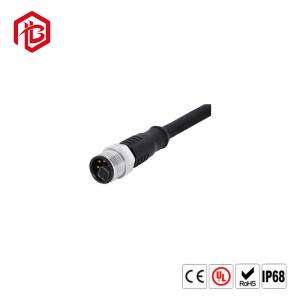  M12 Male To Female Molding Cable Industrial IP67 Waterproof Electrical Circular Sensor Connector 3 4 5 8 12 Pins Manufactures