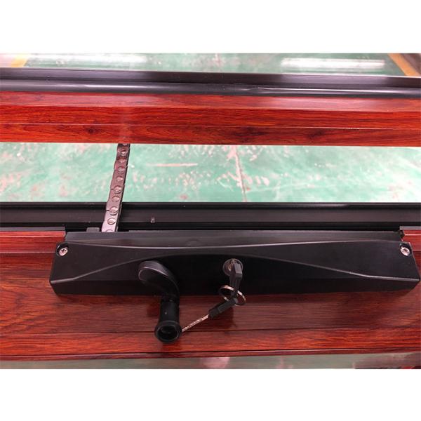 Thermal Break Aluminium Awning Wooden Window Top Hung And Fixed Design