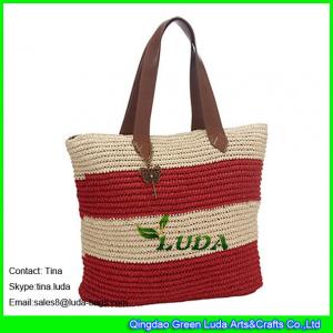 China LUDA handmade handbag crochet paper straw beach bag handbag wholesale on sale