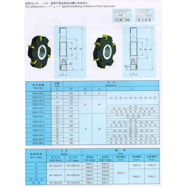 CNC Machine Indexable Face Mill , Professional Side And Face Milling Cutter