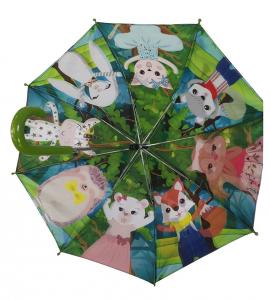  Small Metal Frame Pongee Two Layer Umbrella For Children Manufactures