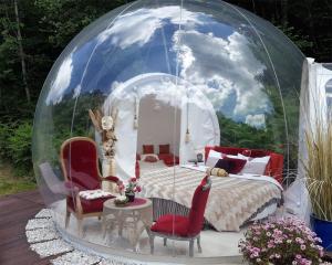 China Transparent Outdoor Inflatable Bubble Tent For Camping Digital Printing on sale