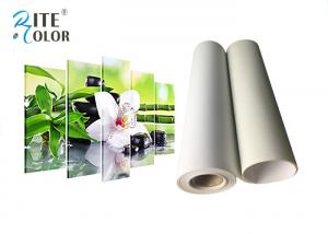 China 260g Roll To Roll Eco Solvent Media , Bright White Matte Polyester Digital Printing Canvas Roll on sale