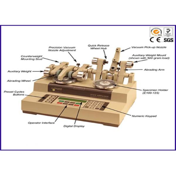 Widely Laboratory Electronic Taber Abrasion Testing Equipment with LCD 3 Head or 1 Head