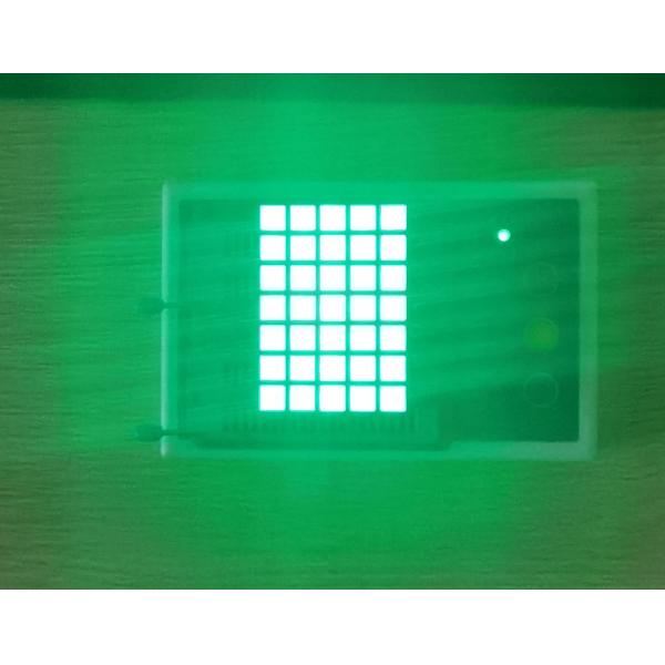 Pure Green 200mcd 5x7 Dot Matrix LED Display Transparent Glue