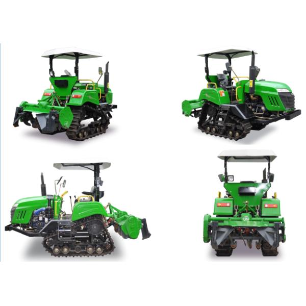 Multifunction Rubber Track Tractor , Crawler Paddy Field Tractor 50hp 80hp