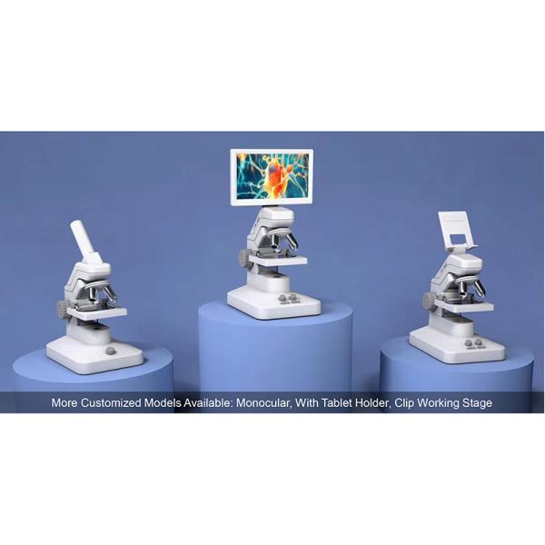 OPTO-EDU A33.5130 Digital Microscope with LED Lights Triple Nosepiece and 8MP Camera