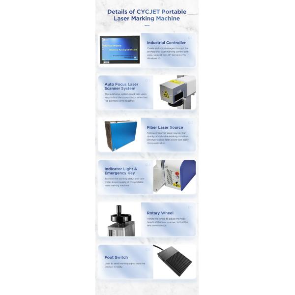 High Performance Desktop Laser Marking Machine LF20 Fiber Laser Marker