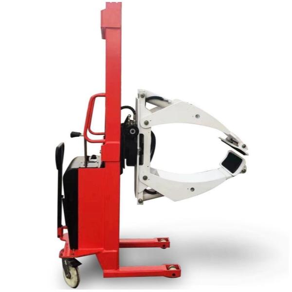 350kg 2 Meters Semi Electric Roll Stacker With Clamp With 2 Mast For Roll Handling