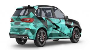 China Tiffany and black Block Printed Gloss Vinyl Car Wrap Film Color Changing on sale